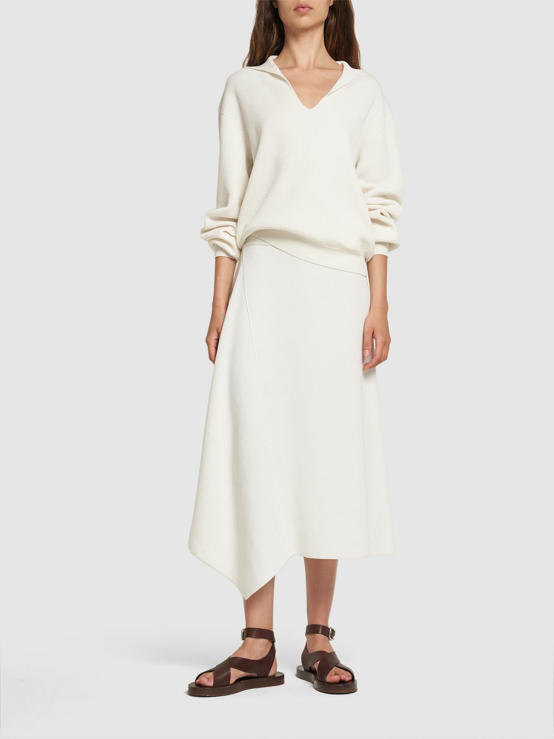 LORO PIANA 26S HOODED SHIRT AND FLARED PANTS SET 786 main image 0