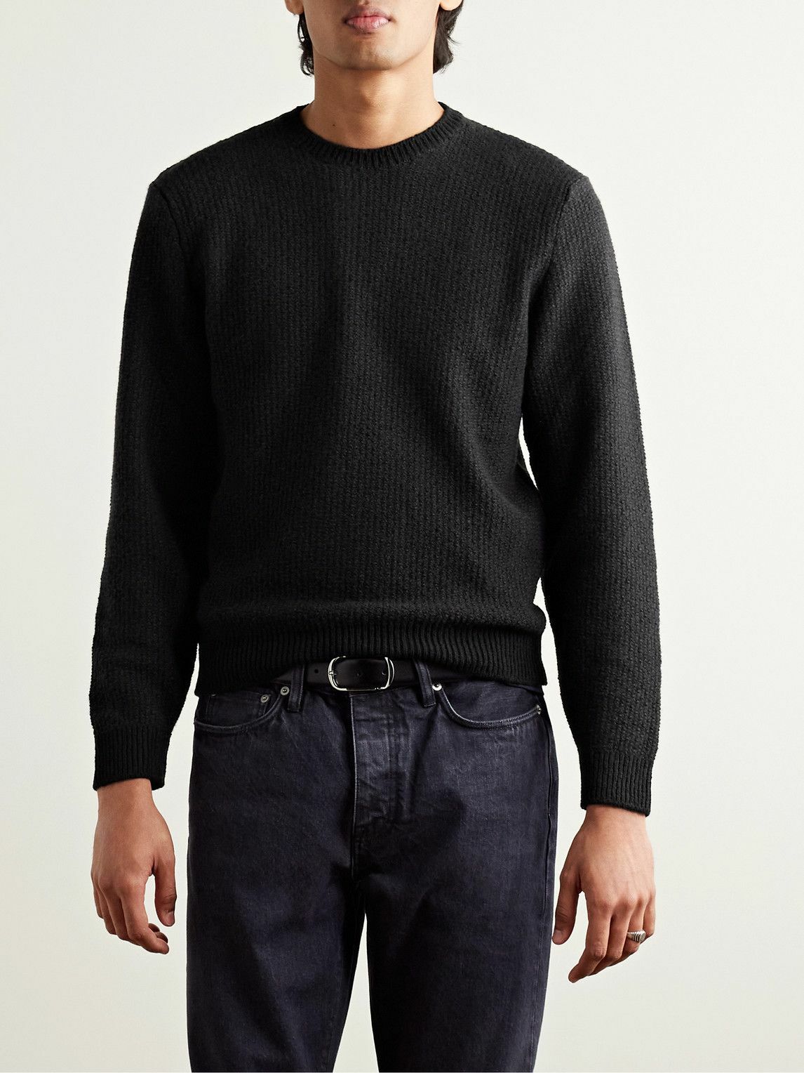 Inis Meáin - Breidin Honeycomb-Knit Merino Wool and Cashmere-Blend