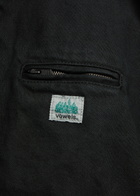 Vowels Corduroy-trimmed Denim Jacket Black