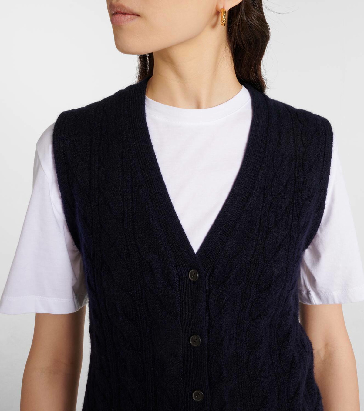 Vince Wool and cashmere-blend vest