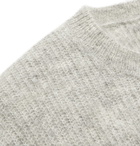 Beams Plus - Mélange Mohair-Blend Sweater - Men - Gray