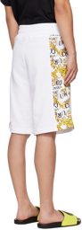 Versace Jeans Couture White Barocco Shorts