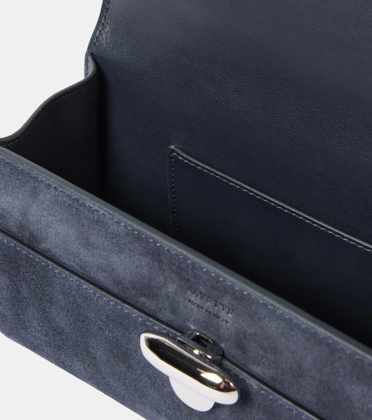 ショルダーバッグ・ポシェット SAVETTE FW24 SYMMETRY 26 IN SUEDE (H.010.03 410 NAVY) Symmetry 26 in Navy Suede · Savette