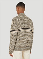 Men's Argyle Zipper Sweater in Beige