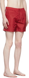 Moncler Red Logo Swim Shorts