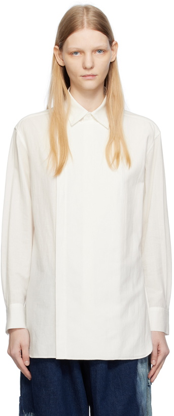 Photo: Y's Off-White Double-Breasted Shirt