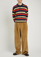 JW Anderson Pleated Straight-leg Corduroy Trousers Beige