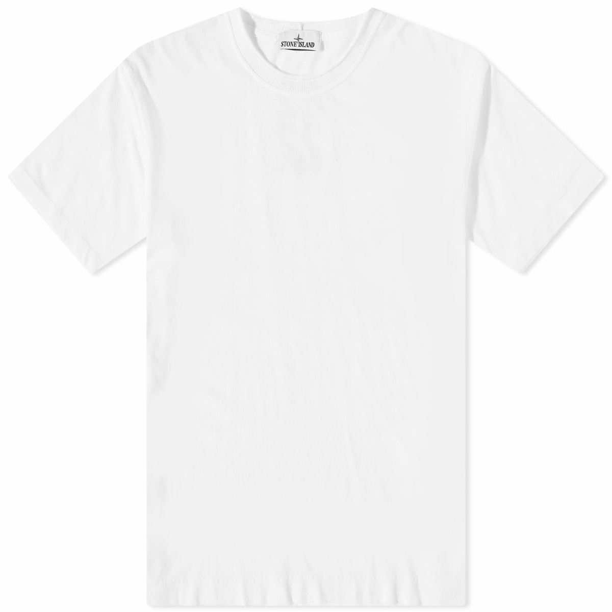 Stone Island 40th Anniversary Garment Dyed T-Shirt in White Stone Island