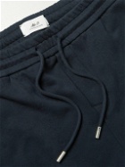 Mr P. - Tapered Organic Cotton-Jersey Sweatpants - Blue