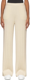 Loro Piana Off-White Cashmere Duca d'Aosta Lounge Pants