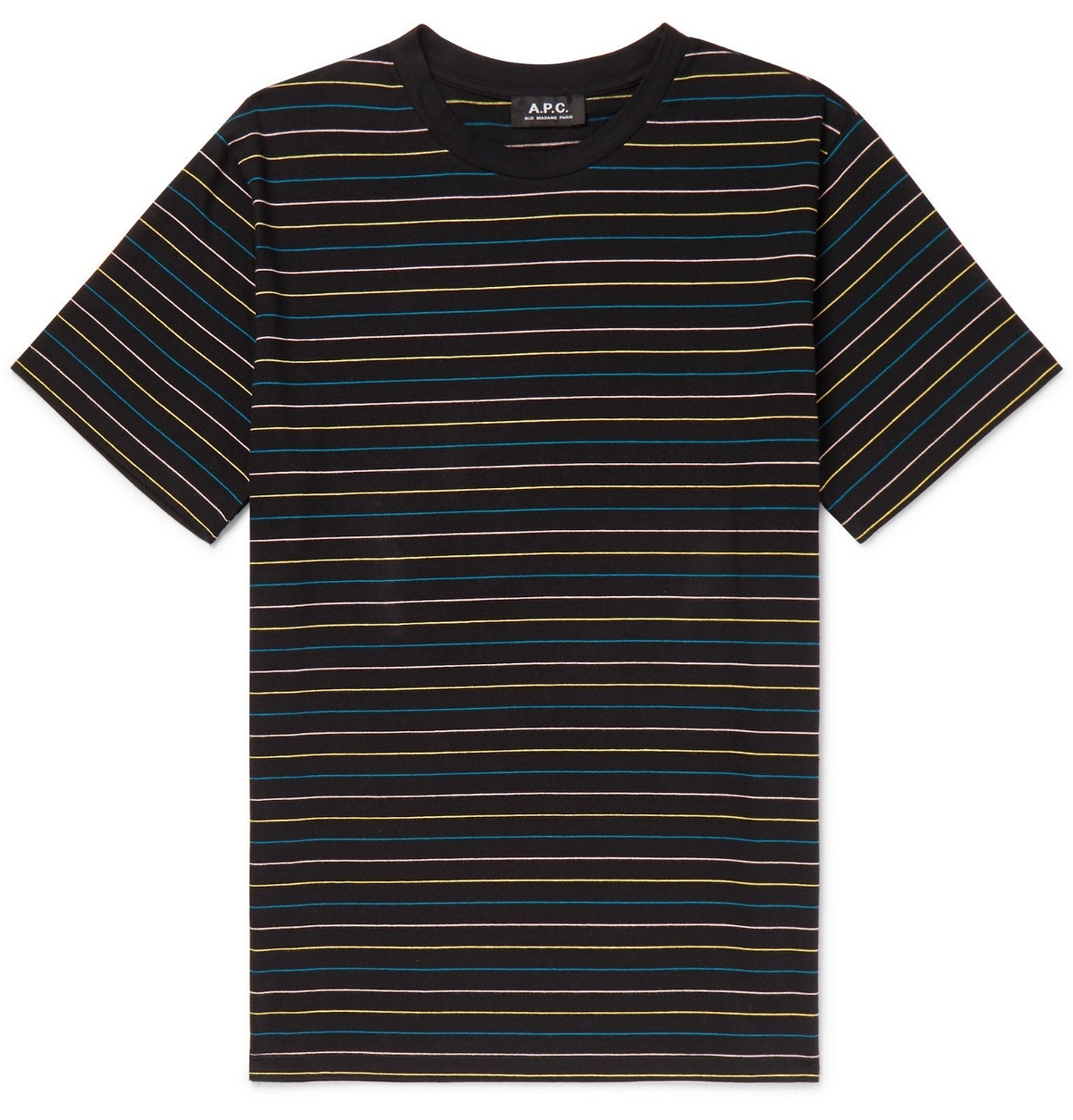 Photo: A.P.C. - Milo Striped Cotton-Jersey T-Shirt - Black