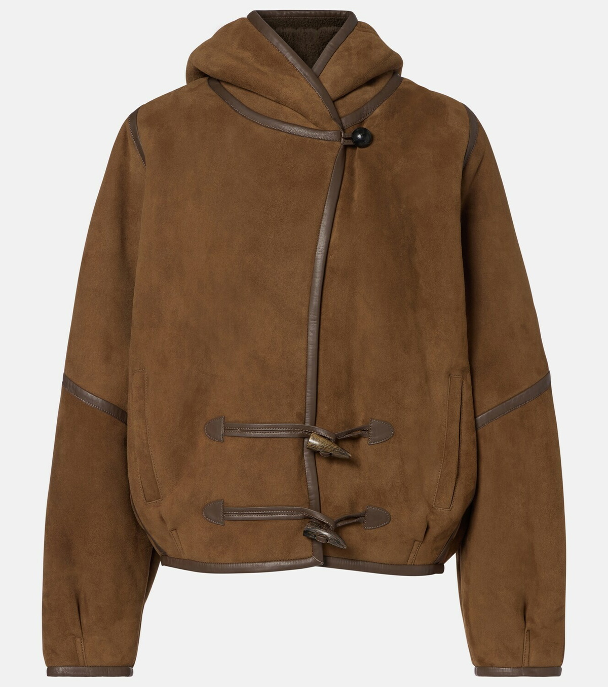 Isabel Marant Amiel leather-trimmed suede jacket