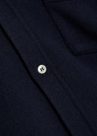 Officine Générale Gareth Wool and Cashmere-blend Cardigan Navy