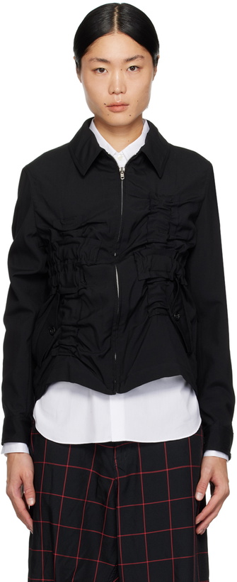 Photo: Black Comme des Garçons Black Ruched Jacket