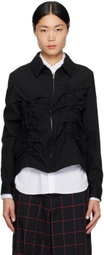 Black Comme des Garçons Black Ruched Jacket