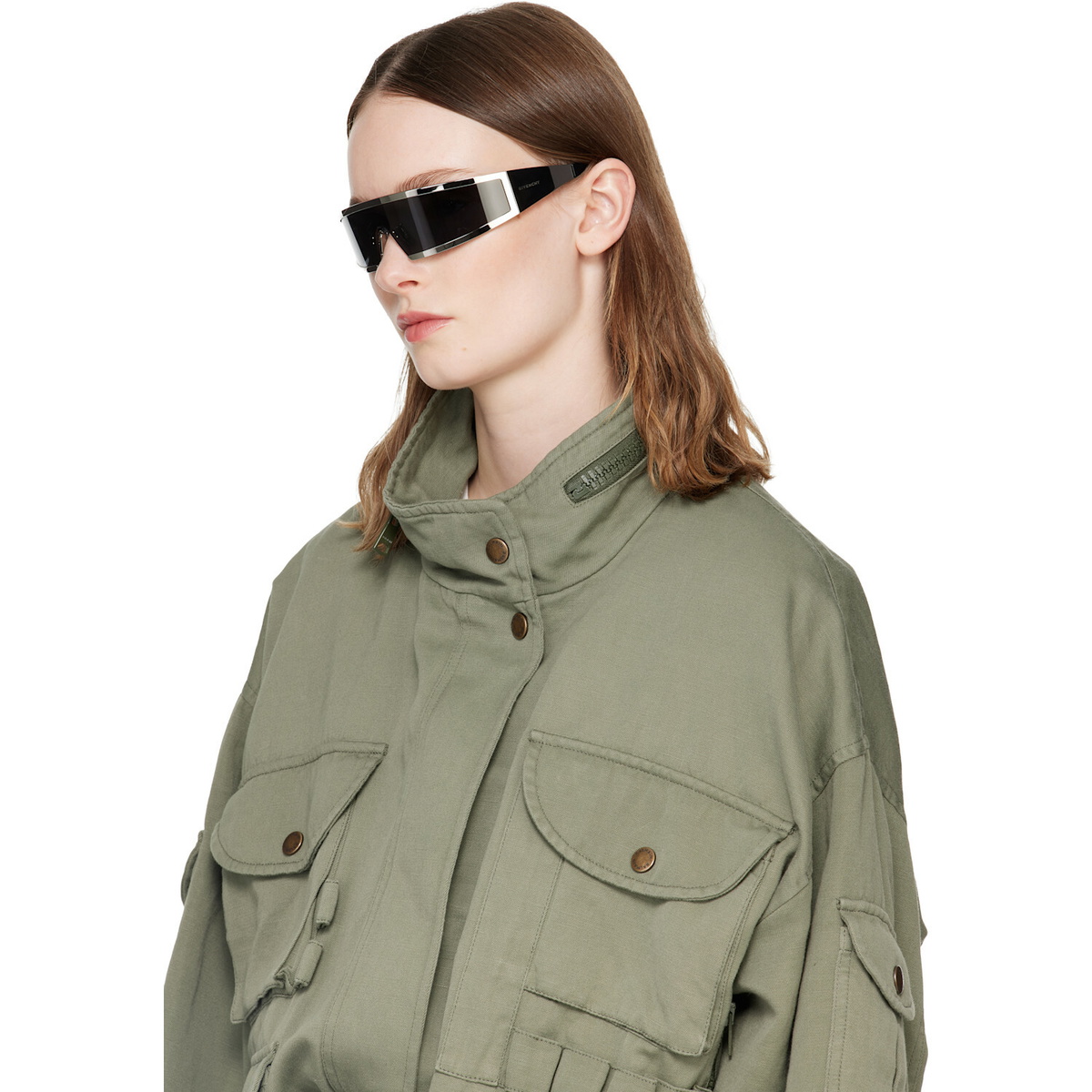 Givenchy Silver Square Sunglasses
