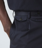 Lardini Pleated cotton-blend Bermuda shorts