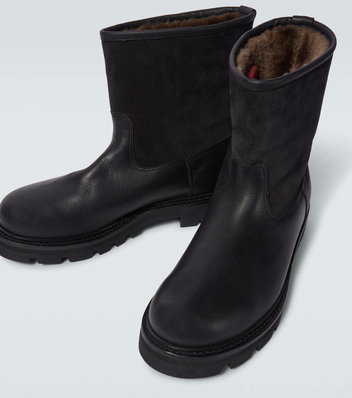 Loro Piana Suilven Walk suede and leather ankle boots
