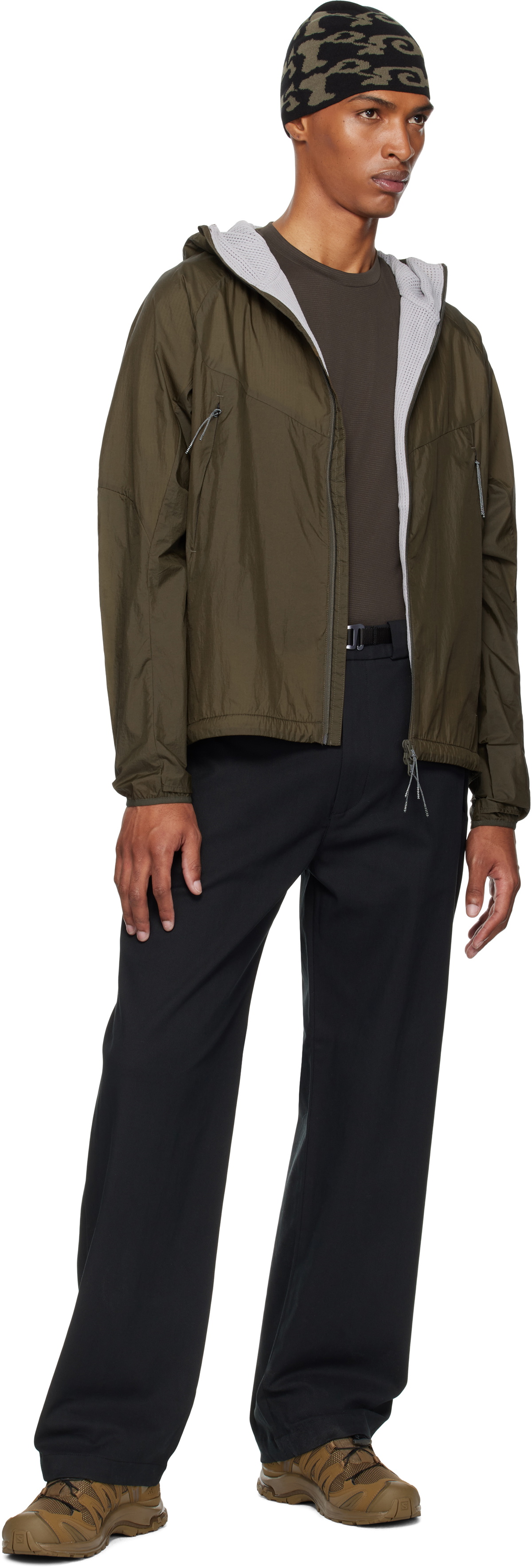 ROA Black Buckle Chino Trousers