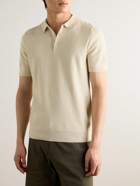 Sunspel - Ribbed Cotton Polo Shirt - White