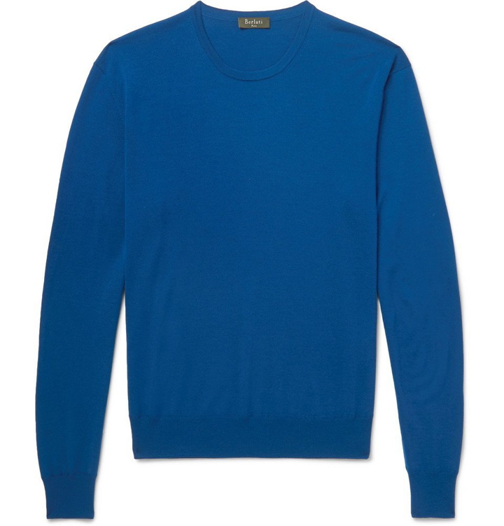 Photo: Berluti - Wool Sweater - Men - Blue
