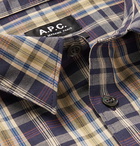 A.P.C. - Atelier Checked Cotton-Poplin Shirt - Men - Navy