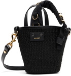 sacai Black Hybrid Micro Marche Bag