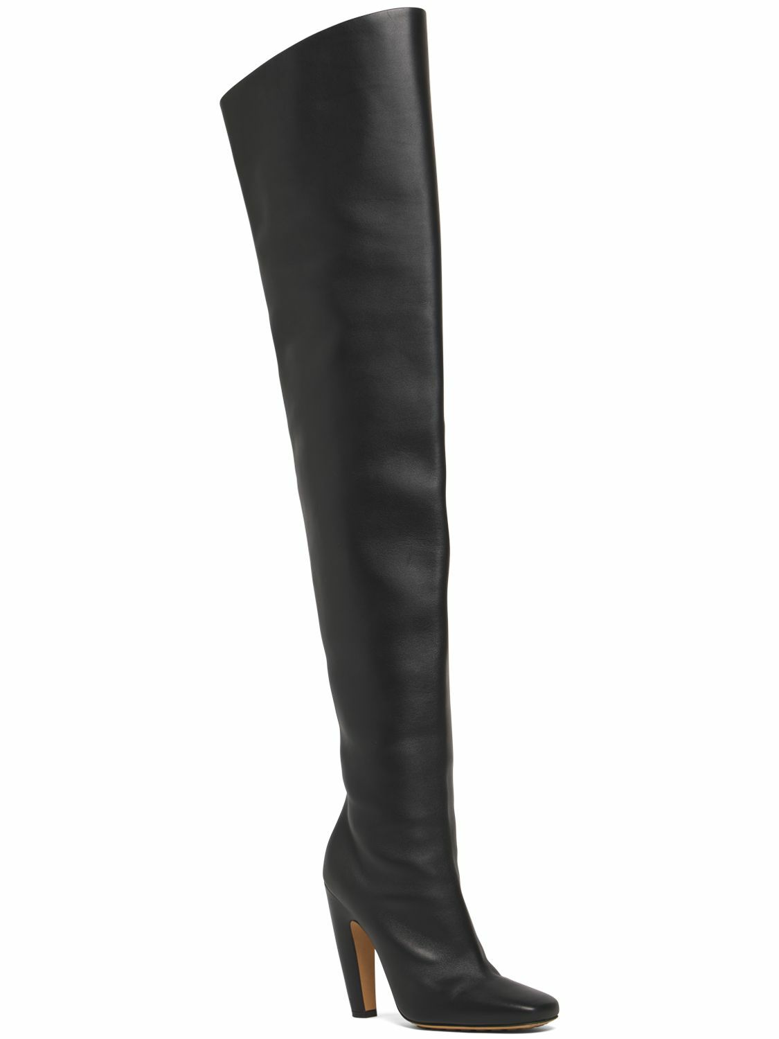 BOTTEGA VENETA - 100mm Canalazzo Thigh-high Leather Boots