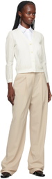 Theory Off-White Shrunken Cardigan