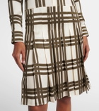 Burberry Ribbon Check silk shirt dress
