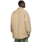 Hed Mayner Beige Puffy Shirt Jacket