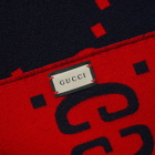 Gucci Men's GG Jaquard Scarf in Midnight