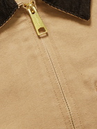 Carhartt WIP - Detroit Corduroy-Trimmed Organic Cotton-Canvas Jacket - Brown