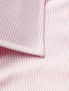 EMMA WILLIS - Slim-Fit Checked Cotton-Poplin Shirt - Pink