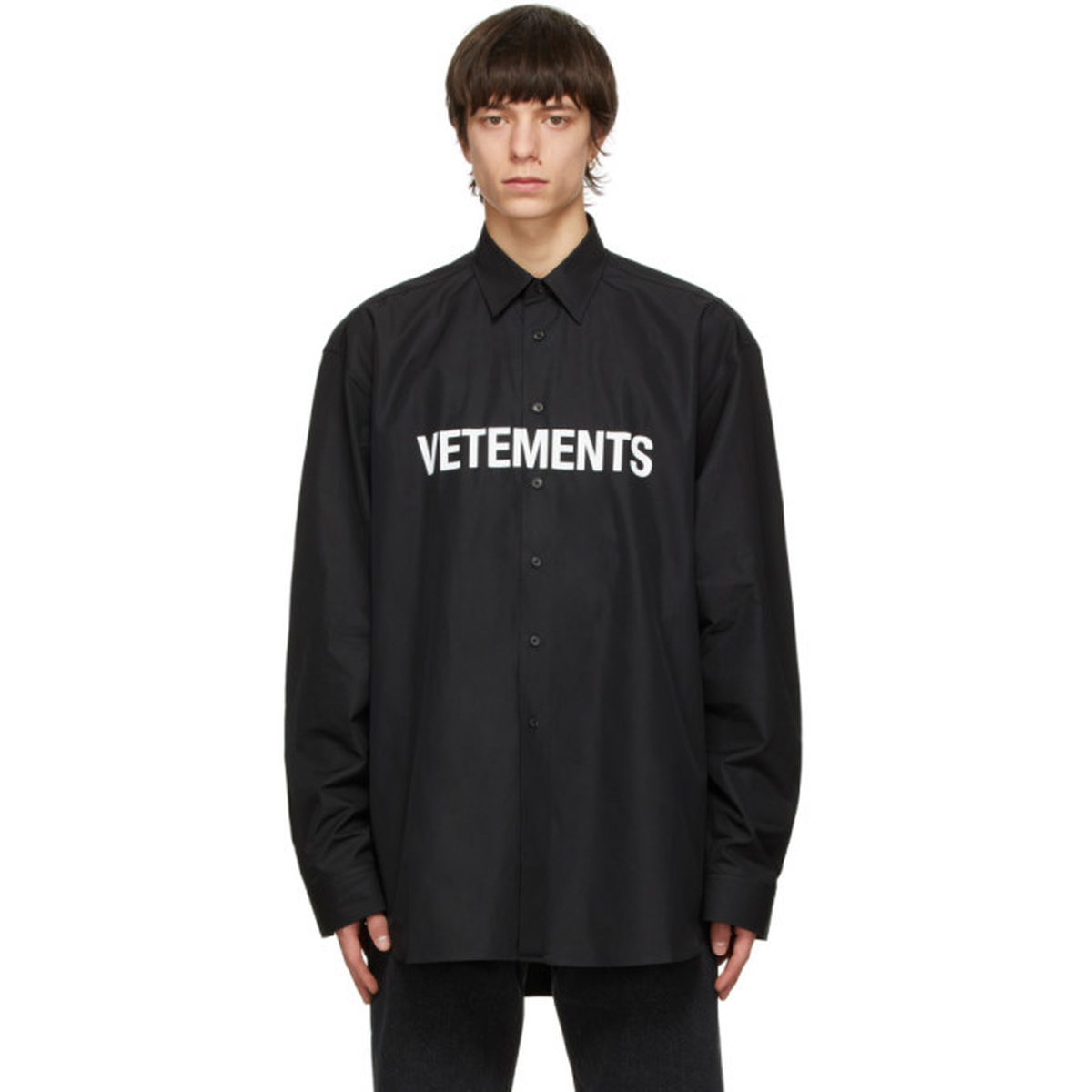 VETEMENTS Black Front Logo Shirt Vetements