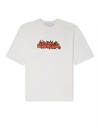 Off-White - Neen Logo-Print Cotton-Jersey T-Shirt - White