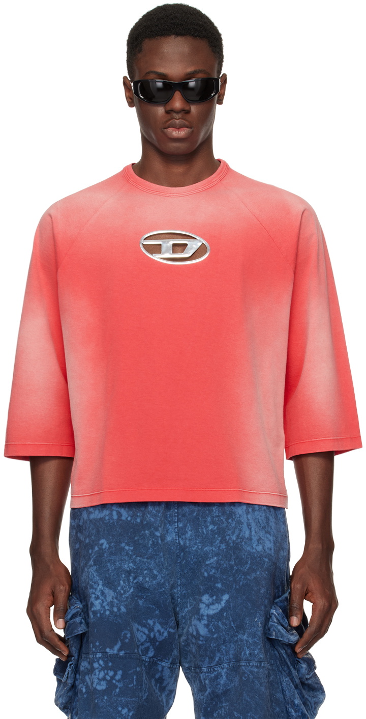 Tシャツ・カットソー DIESEL RED COTTON T-SHIRT Red Drip Logo T-Shirt - kids atelier