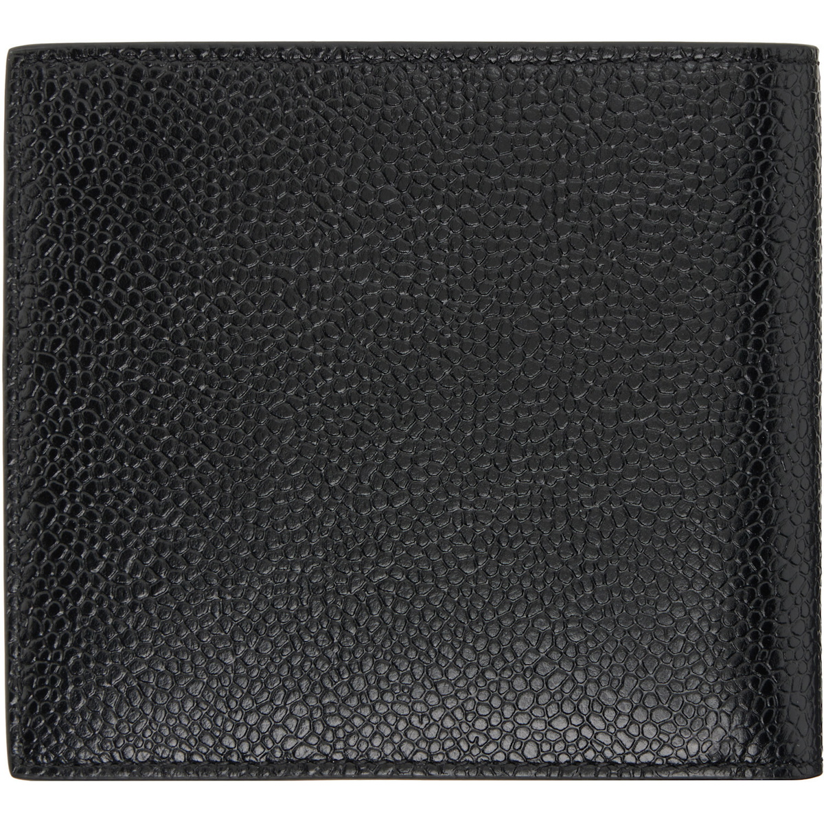 Thom Browne Black Pebble Grain Leather Billfold Wallet