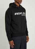 Moncler Grenoble Rubberised Logo-print Hooded Cotton Sweatshirt Black