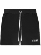 AMIRI - Straight-Leg Logo-Print Cotton-Jersey Shorts - Black