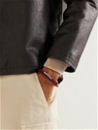 Tod's - Woven Leather and Silver-Tone Bracelet