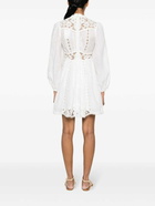 ZIMMERMANN - Plunge Linen Mini Dress