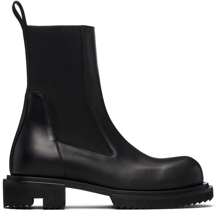 Photo: Rick Owens Black Temple Beatle Gabe Chelsea Boots