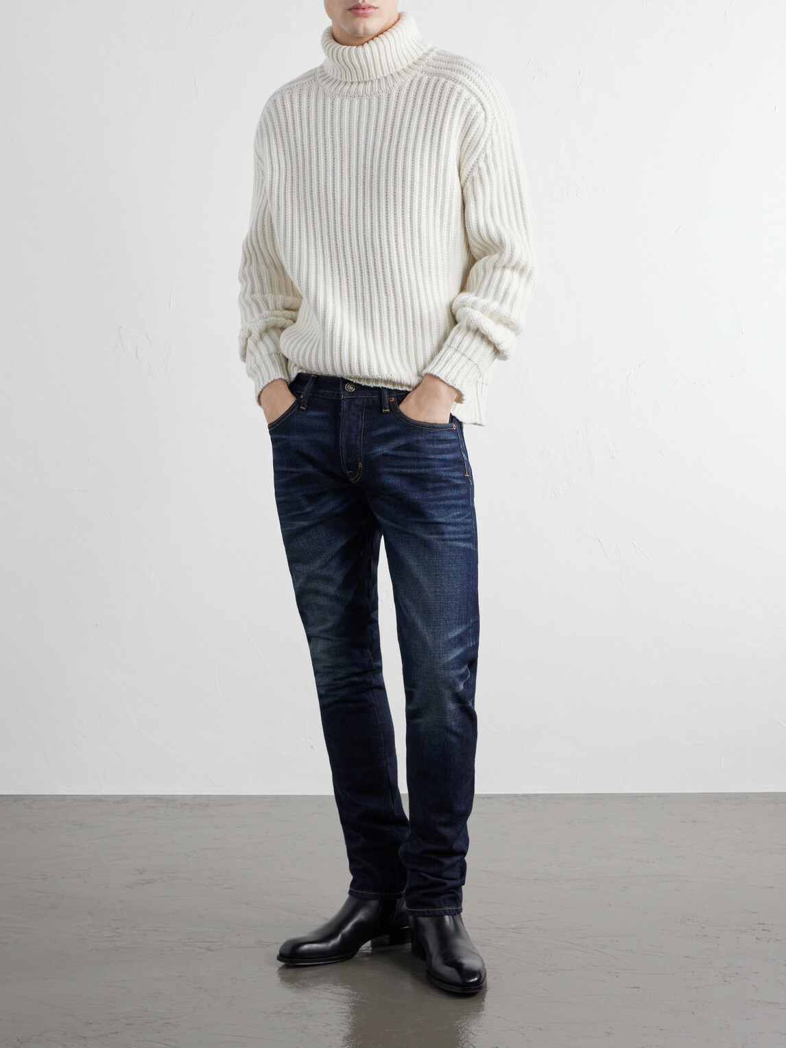 TOM FORD - Slim-Leg Selvedge Jeans - Blue