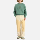 Brain Dead Men's Logo Head Raglan Crew Sweatshirt in Avocado