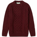 Inverallan Men's 1A Cable Crew in Wine