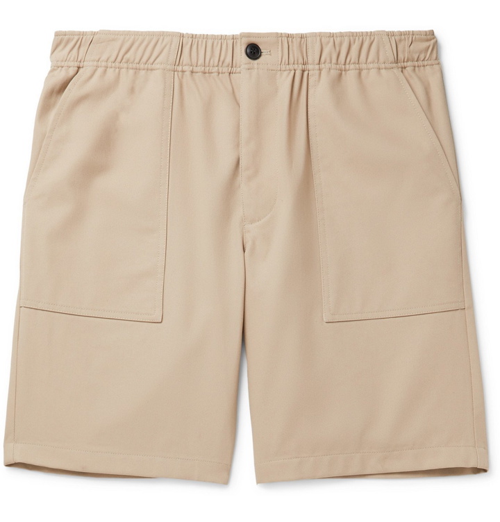 Photo: AMI - Wide-Leg Cotton-Twill Bermuda Shorts - Neutrals