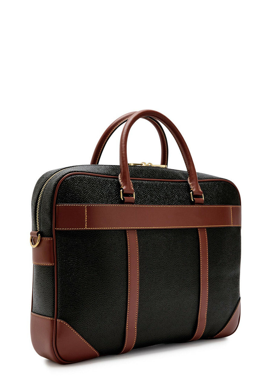 Mulberry Heritage Grained Leather Briefcase - Black - One Size
