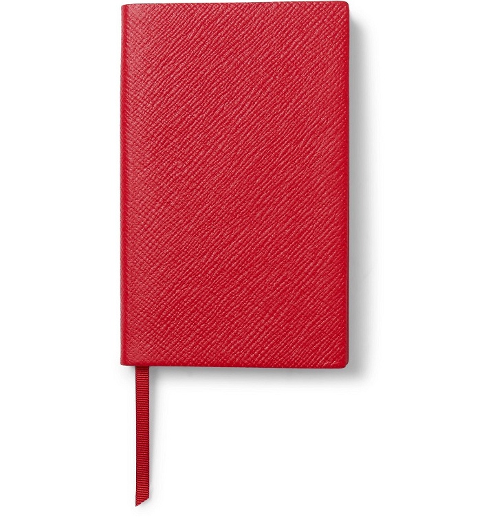 Photo: Smythson - Panama Cross-Grain Leather Notebook - Red