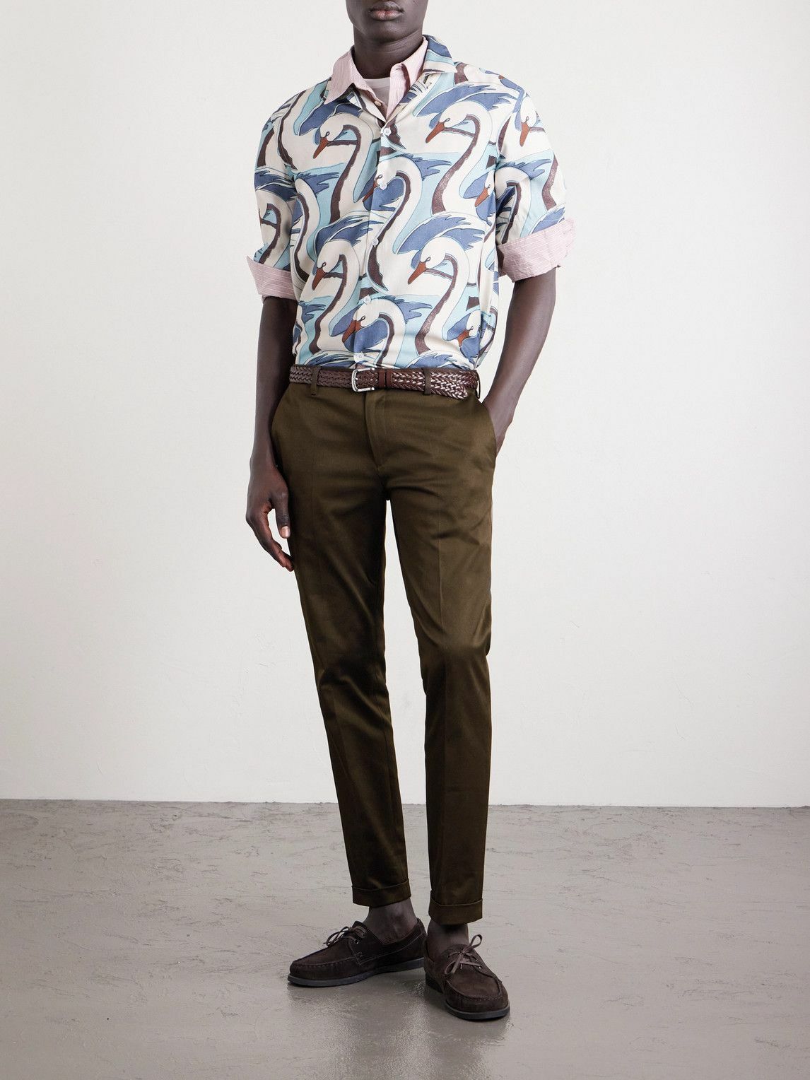 Paul Smith - Slim-Fit Cotton-Blend Twill Chinos - Brown